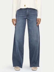 ONLY Jeansy Madison 15338787 Niebieski Wide Leg. Niebieskie jeansy ONLY, bez wzorów, z bawełny. Za 239,99 zł.