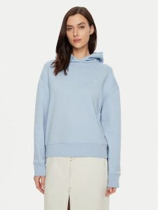 Calvin Klein Bluza K20K208126 Błękitny Regular Fit. Niebieskie bluzy Calvin Klein, xs, bez wzorów, z bawełny, bez kaptura. Za 239,99 zł.