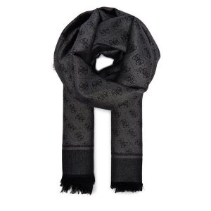 Szal Guess. Czarne szaliki Guess, z aplikacjami. Za 239,99 zł.