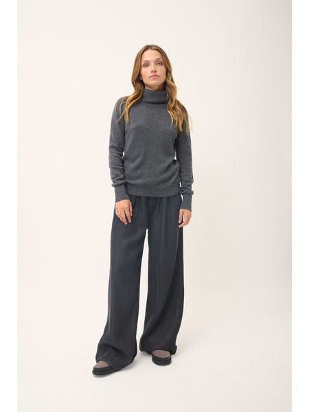 Just Cashmere Kaszmirowy golf w kolorze antracytowym rozmiar: XL. Czarne golfy Just Cashmere, bez wzorów, z kaszmiru. Za 413,99 zł.