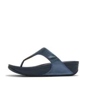 Klapki między palcami damskie FitFlop Lulu. Niebieskie klapki FIT FLOP, bez wzorów, bez obcasa. Za 491,50 zł.