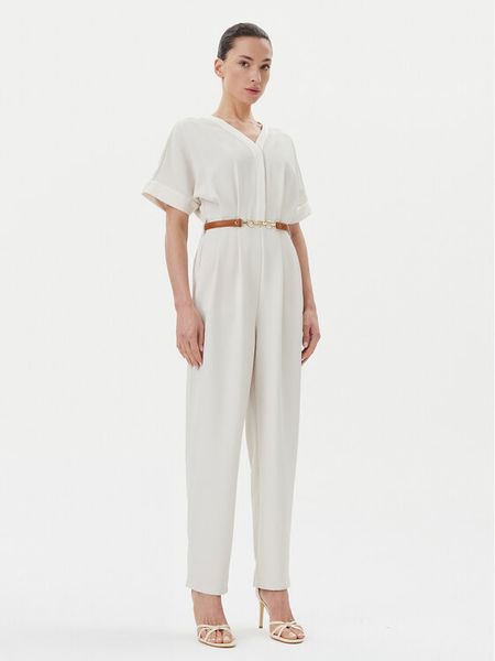 Fracomina Kombinezon FR25SO2004W47601 Beżowy Regular Fit. Brązowe kombinezony Fracomina, xs, bez wzorów, z syntetyku, bez kołnierzyka, bez ramiączek. Za 409,99 zł.