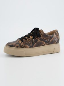 Paul Green Skórzane sneakersy w kolorze beżowo-brązowym rozmiar: 43. Brązowe trampki Paul Green, bez wzorów, ze skóry, bez zapięcia. Za 375,96 zł.