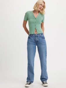 Levi's Dżinsy - Regular fit - w kolorze niebieskim rozmiar: W32/L30. Niebieskie jeansy Levi's®, z aplikacjami, z bawełny. Za 241,56 zł.