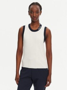 Liu Jo Sport Sweter TA5092 MS022 Biały Regular Fit. Białe swetry klasyczne Liu Jo Sport, s, z syntetyku, bez kołnierzyka. Za 279,99 zł.