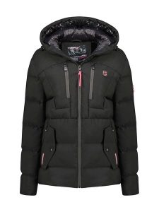 Geographical Norway Kurtka pikowana "Cachot" w kolorze czarnym rozmiar: XL. Czarne kurtki Geographical Norway, xl, z aplikacjami, bez kaptura. Za 247,69 zł.