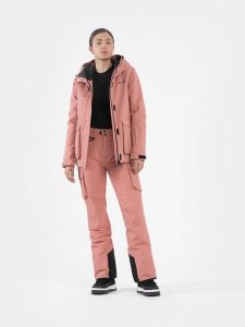 4F Spodnie snowboardowe membrana 10 000 damskie XL. Czerwone spodnie sportowe 4f, na zimę, m, bez wzorów, narciarskie. Za 499,99 zł.