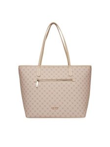 Nine West Torebka JH6389-NW Beżowy. Brązowe shopper bag Nine West, bez wzorów, z materiału, bez dodatków. Za 249,99 zł.