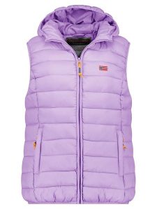 Geographical Norway Kamizelka pikowana "Vatikolor" w kolorze fioletowym rozmiar: M. Różowe kamizelki Geographical Norway, m, bez wzorów, bez kołnierzyka, bez ramiączek, bez kaptura. Za 127,35 zł.