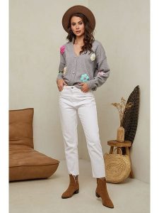 Soft Cashmere Kardigan w kolorze szarym rozmiar: 38/40. Szare kardigany Soft Cashmere, z kaszmiru. Za 143,90 zł.