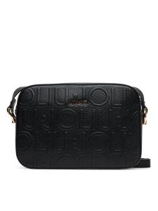 Liu Jo Torebka Ecs M Camera Case AF5159 E0538 Czarny. Czarne listonoszki Liu Jo, bez wzorów, ze skóry, bez dodatków. Za 359,99 zł.