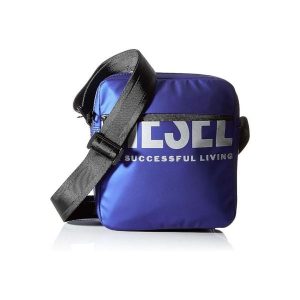 Saszetka turystyczna Diesel Boldmessage. Niebieskie nerki i saszetki Diesel, bez wzorów. Za 216,70 zł.