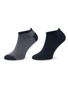 Tommy Hilfiger Skarpety krótkie 701222650 Granatowy. Niebieskie skarpetki TOMMY HILFIGER, bez wzorów, z materiału. Za 29,99 zł.