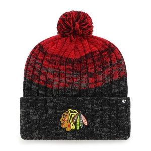 Czapka zimowa 47 Brand NHL Chicago Blackhakws Cascade black. Czarne czapki 47 Brand, bez wzorów. Za 139,99 zł.