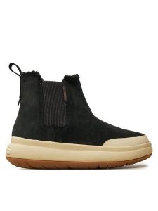 Merrell Botki Marquette Thermo Pull On Wp J007064 Czarny. Czarne botki Merrell, bez wzorów, ze skóry, bez obcasa, na płaskiej podeszwie, bez zapięcia. Za 429,99 zł.