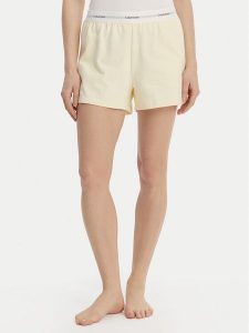Calvin Klein Underwear Szorty piżamowe LV00QS7517 Żółty Regular Fit. Żółte szorty Calvin Klein Underwear, bez wzorów, z bawełny. Za 189,99 zł.