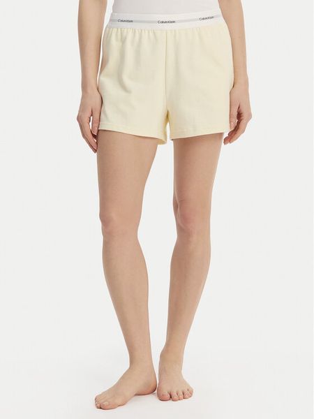 Calvin Klein Underwear Szorty piżamowe LV00QS7517 Żółty Regular Fit. Żółte piżamy Calvin Klein Underwear, bez wzorów, z bawełny, bez ramiączek. Za 189,99 zł.