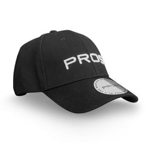 Czapka z daszkiem PROS. Czarne czapki PROS, bez wzorów, sportowe. Za 119,00 zł.