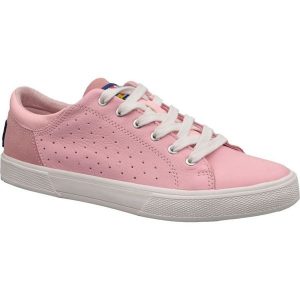 Buty Helly Hansen Copenhagen Leather Shoe W 11503-181 różowe. Czerwone trampki bez wzorów, z materiału, bez zapięcia. Za 345,43 zł.