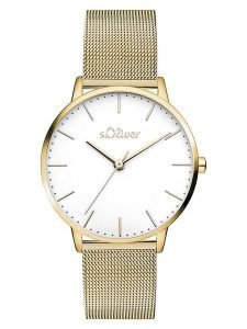 S.Oliver Zegarek kwarcowy w kolorze złoto-białym rozmiar: onesize. Białe, analogowe zegarki s.Oliver. Za 173,99 zł.