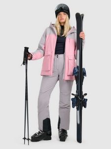 4F Spodnie narciarskie membrana 5000 damskie - szare S. Szare spodnie sportowe 4f, na zimę, l, bez wzorów, z materiału, z podwyższonym stanem, narciarskie. Za 299,99 zł.