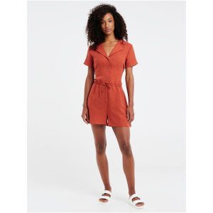 Kombinezon damski Protest PRTZALE playsuit. Brązowe kombinezony Protest, m, bez wzorów, sportowe, bez kołnierzyka, bez ramiączek. Za 429,99 zł.