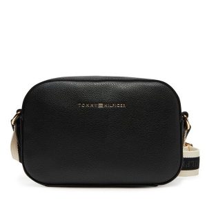 Torebka Tommy Hilfiger. Czarne listonoszki TOMMY HILFIGER, bez wzorów, bez dodatków. Za 349,99 zł.
