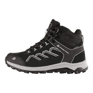 Buty turystyczne unisex za kostkę Alpine Pro Wuteve. Czarne buty trekkingowe Alpine Pro, przed kolano, bez zapięcia. Za 349,00 zł.