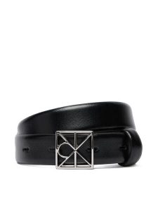 Calvin Klein Pasek Damski Emblem Buckle 25Mm Fixed Smooth LV04F7072G Czarny. Czarne paski Calvin Klein, bez wzorów, ze skóry. Za 249,99 zł.
