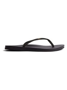 Reef Japonki "Cushion Slim" w kolorze czarnym rozmiar: 38,5. Czarne klapki Reef, bez wzorów, z otwartym noskiem, bez obcasa. Za 145,26 zł.