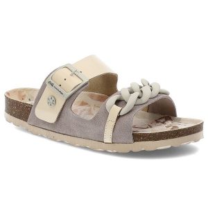 Szare Klapki Anekke Eleganckie Obuwie Damskie. Szare klapki Anekke, z aplikacjami, bez obcasa. Za 259,00 zł.