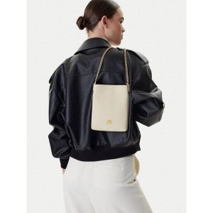 Torebka PINKO. Białe torebki wieczorowe Pinko, bez wzorów, bez dodatków. Za 683,99 zł.