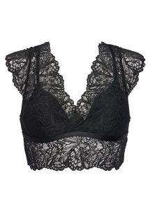 Hunkemöller Biustonosz top Posie 302448 Czarny. Czarne topy Hunkemöller, s, bez wzorów, z syntetyku, bez kołnierzyka, bez ramiączek. Za 139,99 zł.