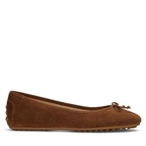 Baleriny LAUREN RALPH LAUREN. Brązowe balerinki Lauren Ralph Lauren, bez wzorów, bez obcasa, bez zapięcia. Za 359,99 zł.