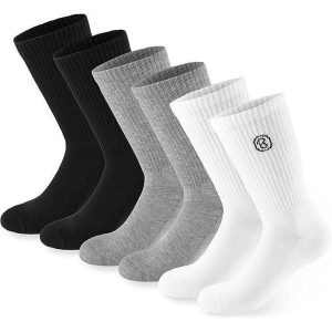 BRUBAKER skarpety sportowe 6 par unisex oddychające retro - Mix kolorów. Białe skarpetki X2, bez wzorów. Za 122,99 zł.