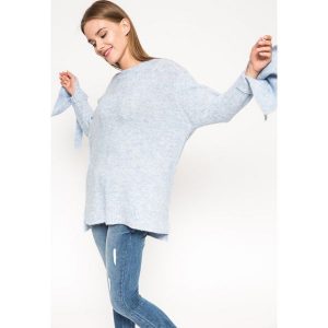 Medicine - Sweter Grey Earth. Szare długie swetry marki MEDICINE, z dzianiny, z okrągłym kołnierzem. W wyprzedaży za 79,90 zł.