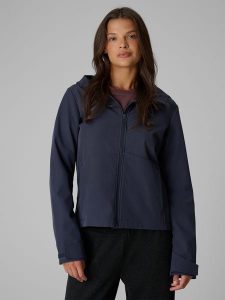 4F Kurtka softshell wiatroodporna membrana 5000 damska - granatowa S. Niebieskie kurtki 4f, l, bez wzorów, z softshellu, bez kaptura. Za 299,99 zł.