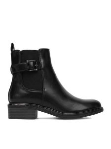 DeeZee Botki 5617 Czarny. Czarne botki DeeZee, bez wzorów, z materiału, bez obcasa, na płaskiej podeszwie, bez zapięcia. Za 189,99 zł.