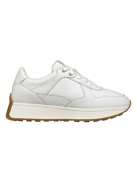 Geox Skórzane sneakersy "Amabel" w kolorze białym rozmiar: 38. Białe trampki Geox, bez wzorów, bez zapięcia. Za 235,50 zł.