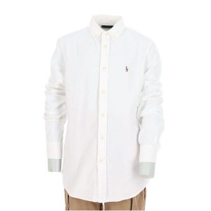 Second life - Polo Ralph Lauren koszula damska Oxford klasyczna - Jak nowy. Białe koszule Ralph Lauren, l, bez wzorów, bez kołnierzyka, bez ramiączek. Za 170,36 zł.