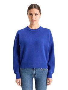 Scotch & Soda Sweter w kolorze niebieskim rozmiar: L. Niebieskie swetry oversize Scotch & Soda, l, bez wzorów, bez ramiączek. Za 228,38 zł.