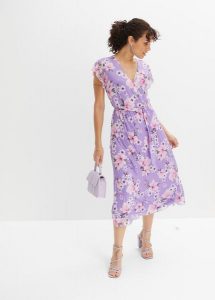 Sukienka midi z siateczki. Niebieskie sukienki bonprix, bez wzorów, bez kołnierzyka, bez ramiączek, midi. Za 179,99 zł.