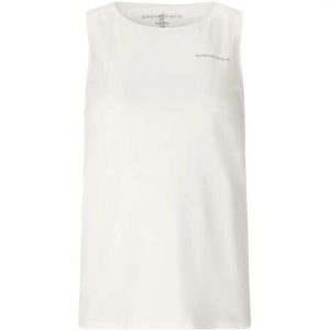 Damski tank top techniczny Endurance Waane. Białe topy ENDURANCE, bez wzorów, sportowe, bez kołnierzyka, bez ramiączek. Za 197,50 zł.