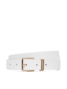 Tommy Hilfiger Pasek Th Square 2.5 AW0AW18692 Biały. Białe paski TOMMY HILFIGER, bez wzorów, ze skóry. Za 229,99 zł.