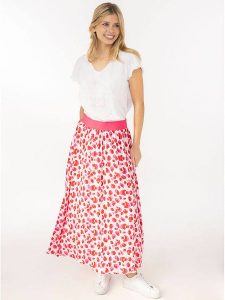 Zwillingsherz Spódnica "Colourful Leo" w kolorze białym rozmiar: L/XL. Białe spódnice Zwillingsherz, na co dzień, l, bez wzorów, z wiskozy, maxi. Za 104,99 zł.