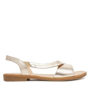 Sandały Lasocki. Żółte sandały Lasocki, bez wzorów, bez obcasa, na płaskiej podeszwie, bez zapięcia. Za 149,99 zł.