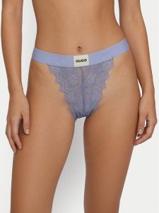 HUGO Stringi 50535036 Fioletowy. Fioletowe stringi Hugo, bez wzorów, z syntetyku. Za 109,99 zł.