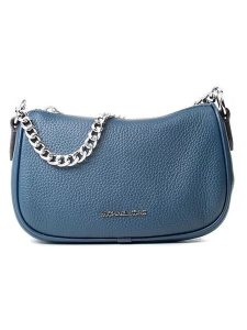 Michael Kors Skórzana torebka w kolorze granatowym - 20 x 12 x 7 cm rozmiar: onesize. Niebieskie torebki klasyczne Michael Kors, bez wzorów, z materiału, bez dodatków. Za 421,67 zł.