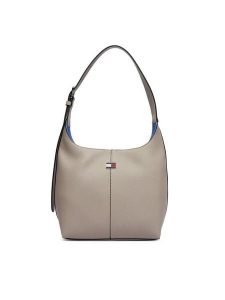Tommy Jeans Torebka Tjw City Bucket AW0AW19062 Beżowy jasny. Brązowe torebki klasyczne Tommy Jeans, bez wzorów, z jeansu, bez dodatków. Za 489,99 zł.