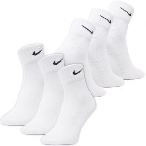 Skarpety sportowe Nike 3 pack Cushion Ankle SX4926-101. Białe skarpetki Nike, bez wzorów. W wyprzedaży za 59,90 zł.
